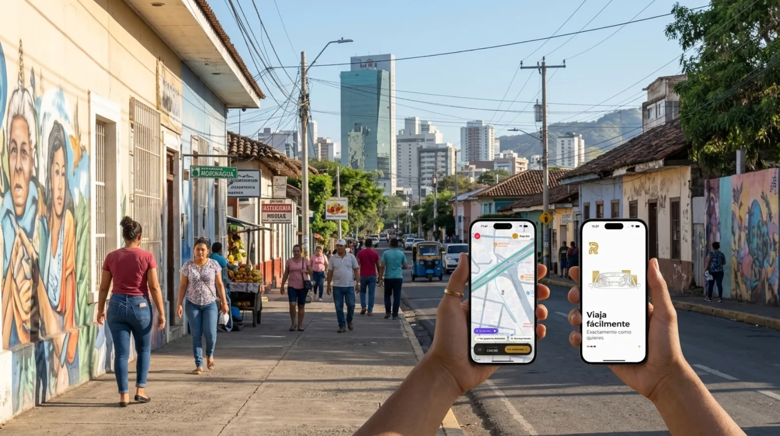 El conductor llega — Campaña — la app en contexto real