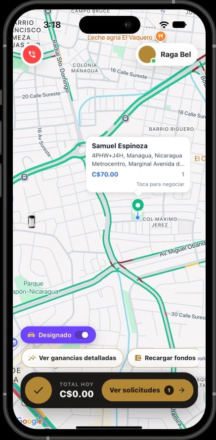 Conductor — solicitud entrante